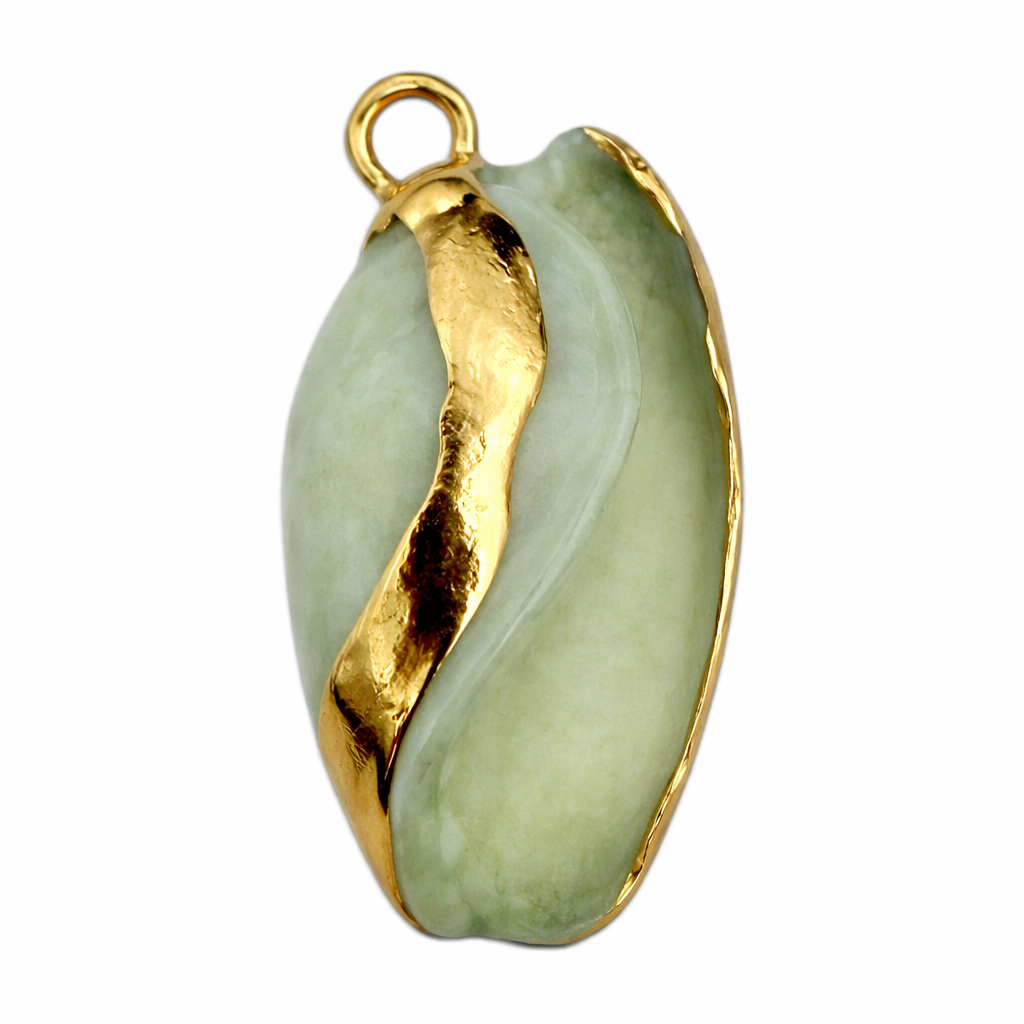 White Swirl Shell Charm